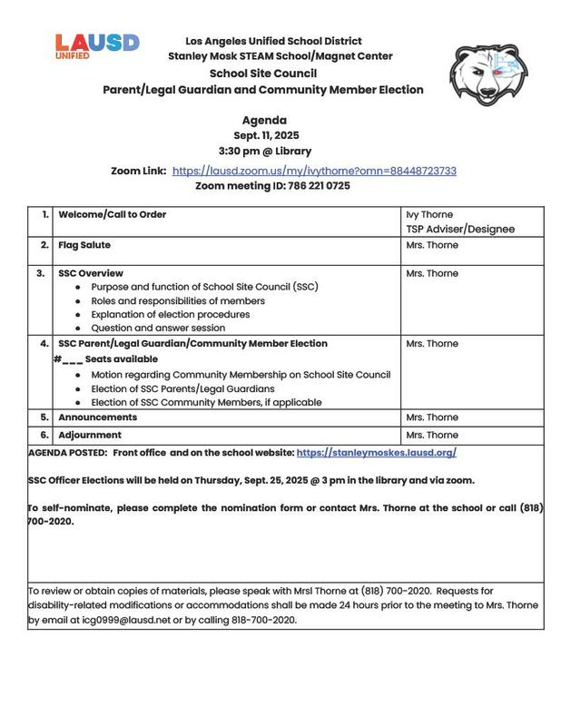 Election Agenda English