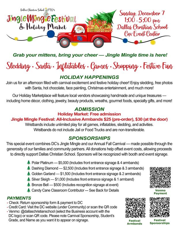 PTO Jingle Mingle Holiday Festival - Sunday, Dec. 7
