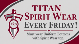 Titan Spirt Wear Every Friday Logo
