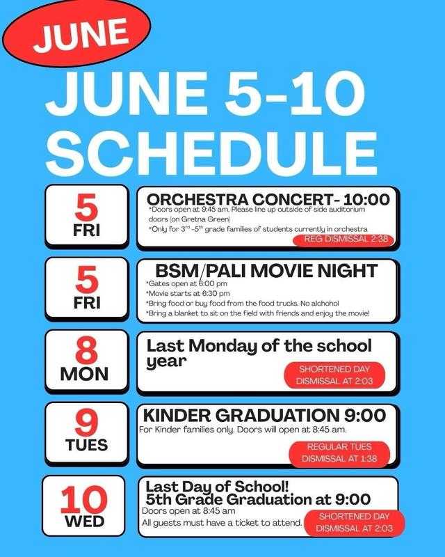 BSM Schedule