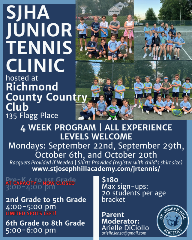 SJHA Junior Tennis Clinic