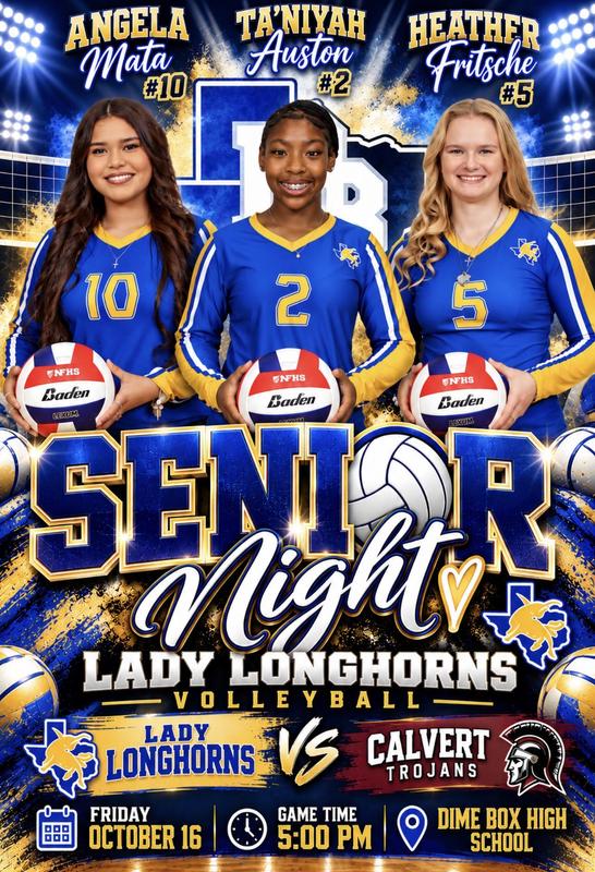 The game Friday is SENIOR NIGHT for our Senior Ladyhorns! ππ€ Thumbnail Image