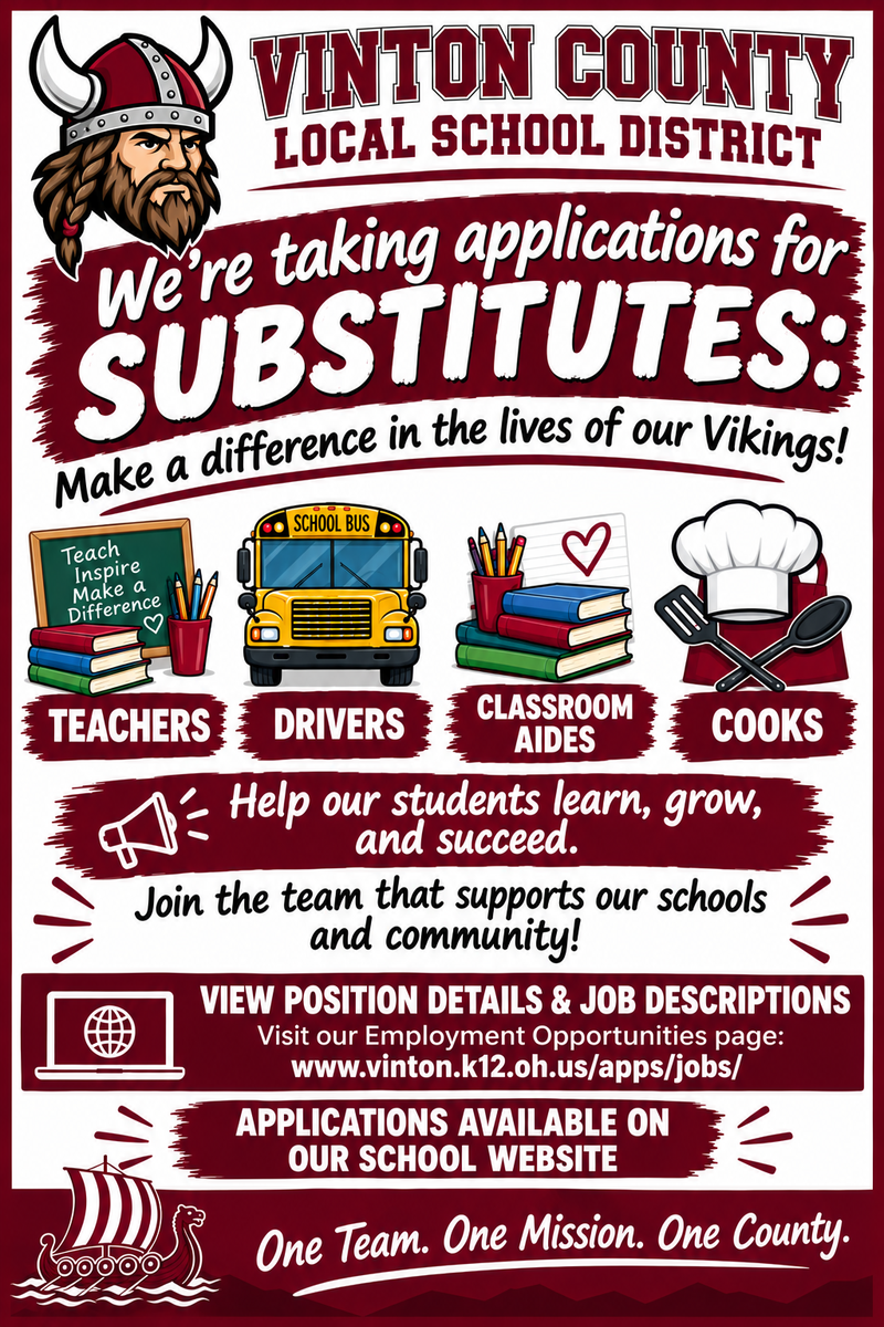 We are hiring substitutes
