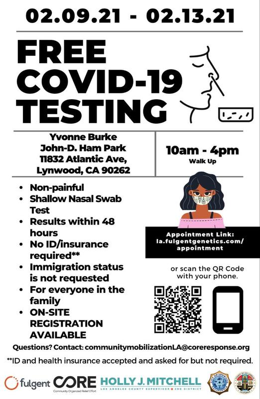 Free Covid Testing at Ham Park Featured Photo