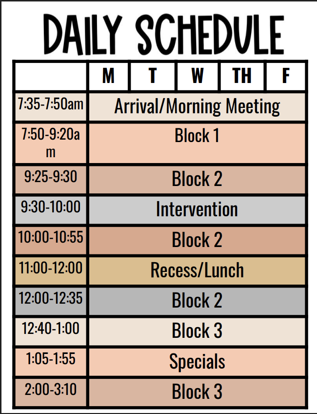 Schedule