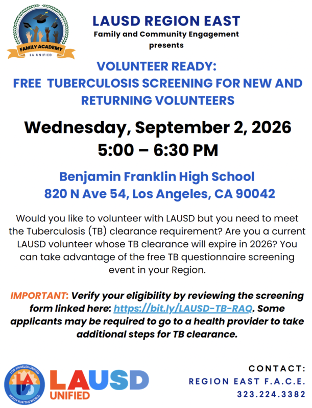 FREE TUBERCULOSIS SCREENING