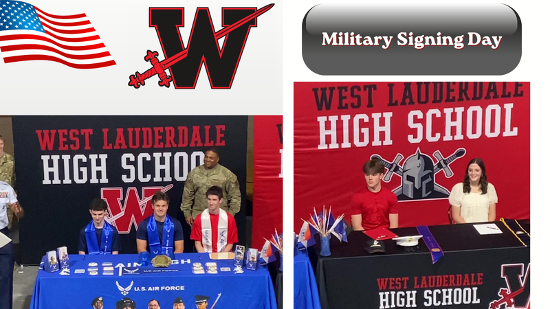 West Lauderdale High School Military Signing Day Graphic