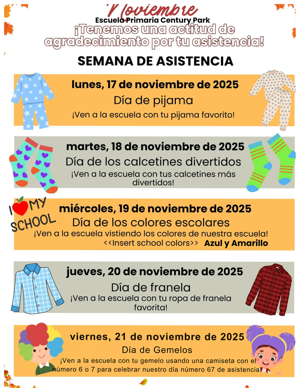 Spirit Week Flyer - Spanish