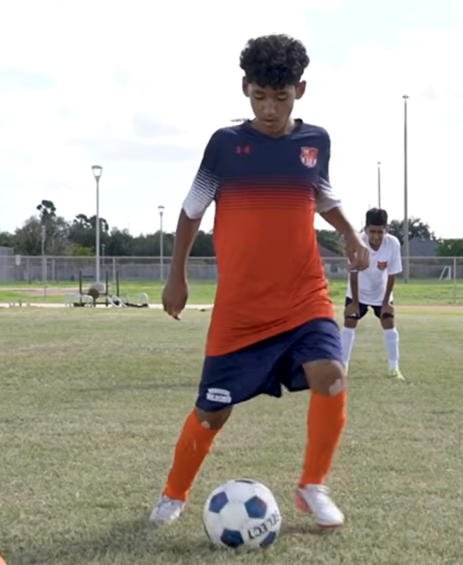 Memorial Middle School Soccer Player