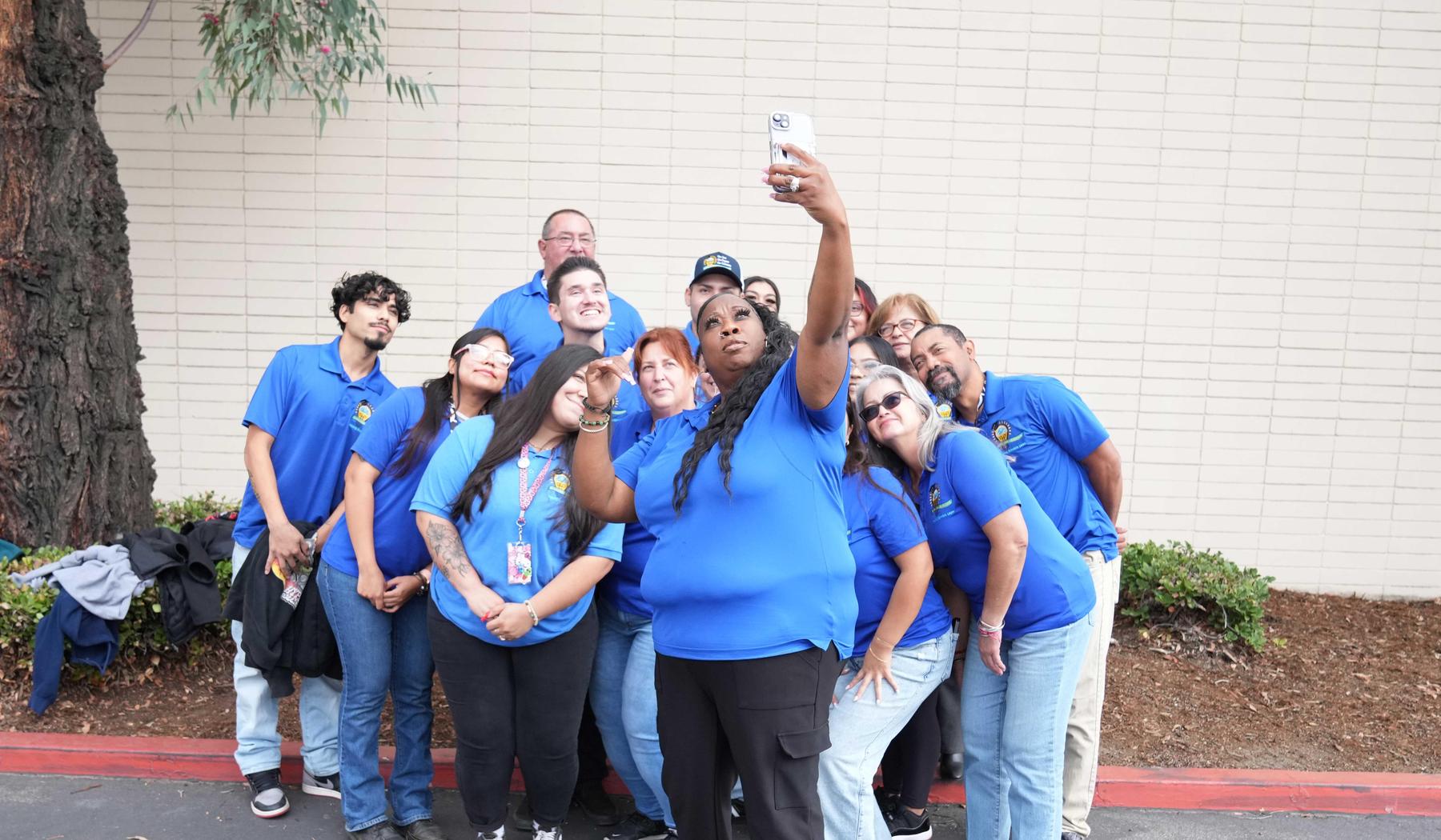 Hyatt afterschool staff taking a selfie