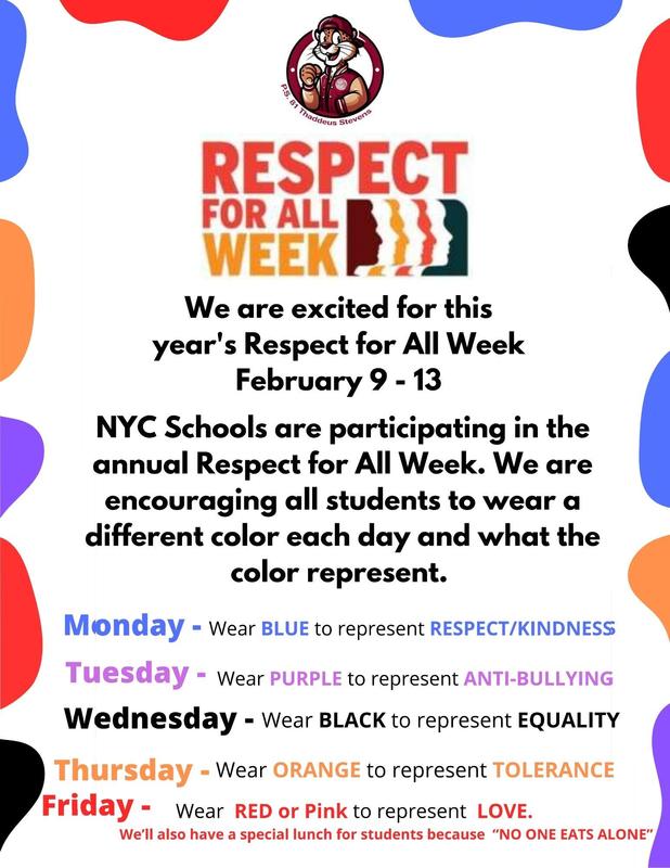 Respect For All Week Flyer. English