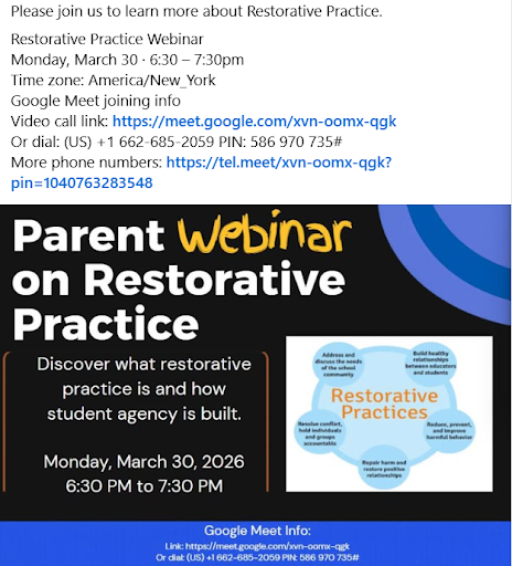 Restorative Practice Parent Webinar