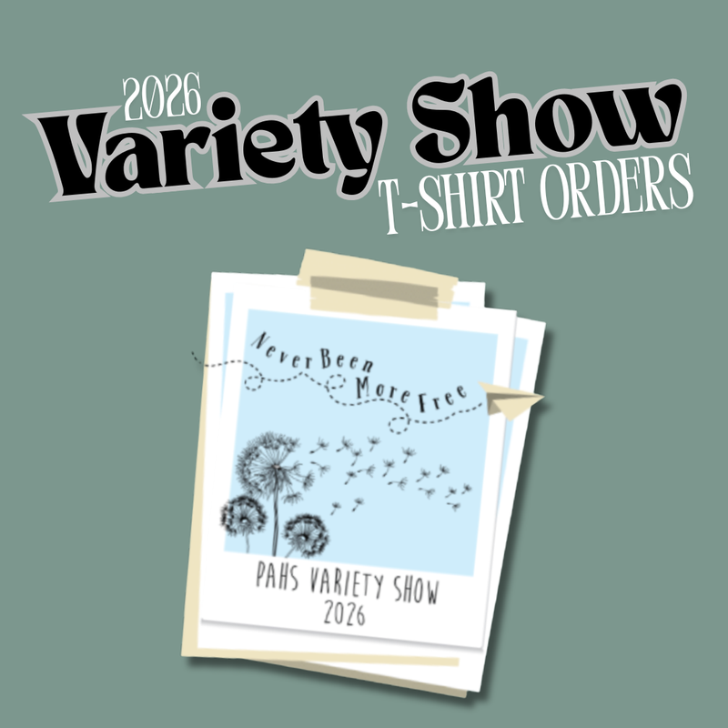 Variety show shirt design with sage green background