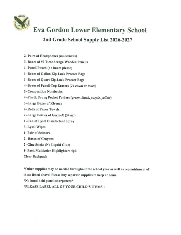 spsd 2026-27 school supplies list