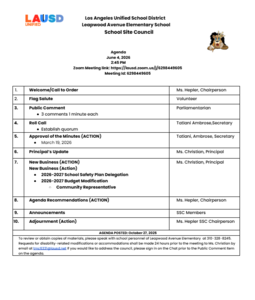 SSC Agenda Eng