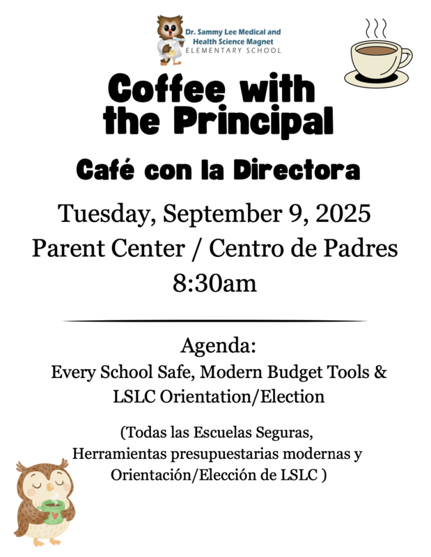 Coffee with the Principal - Café con la Directora