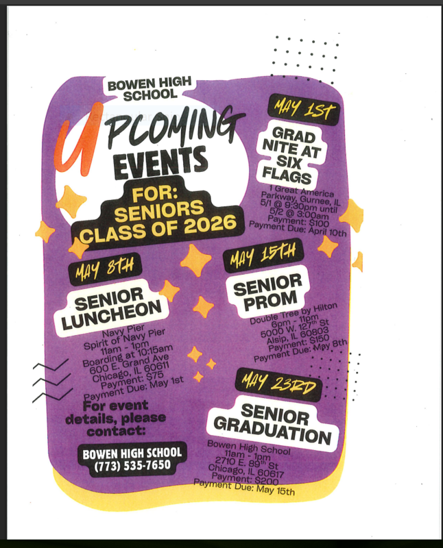 Bowen High School Upcoming Events