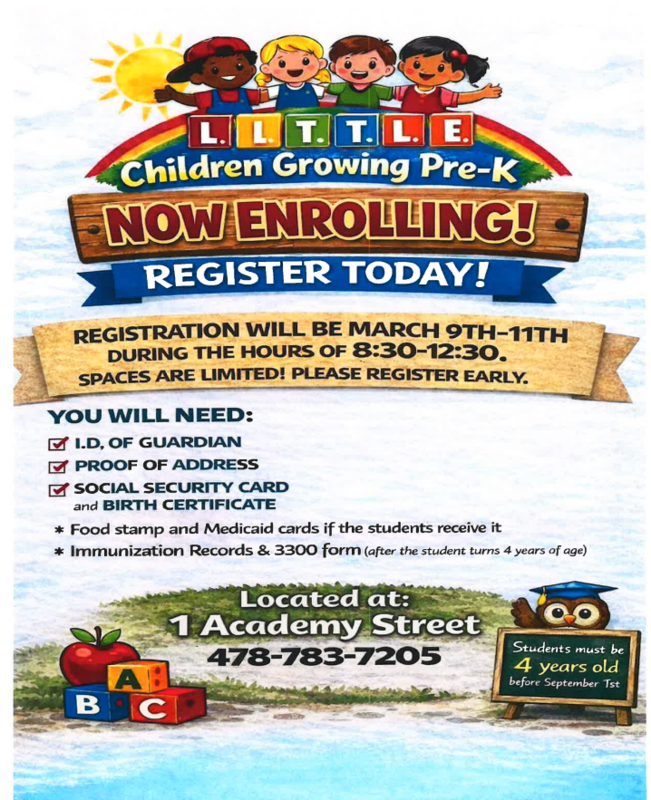 Pre-K Registration Flyer