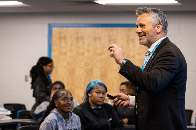 Dr. Maluchnik speaks during the forum