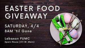 flyer about food giveaway