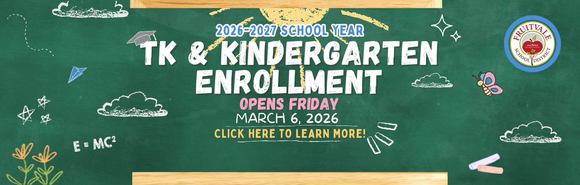 TK/K Enrollment for the 2026-2027 School year opens up on Friday March 6th! Click here to learn more!