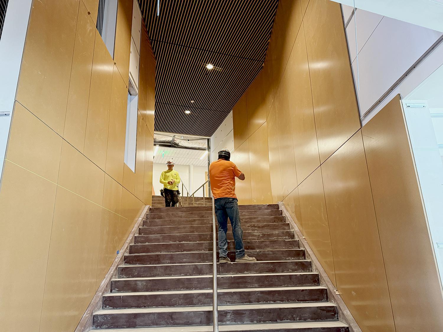 paneling along grand staircase