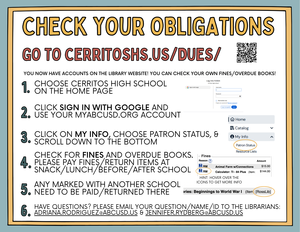 check your dues at cerritoshs.us/dues/ now!