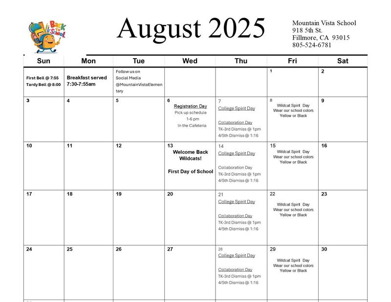 August 2025 Calendar [English/Spanish]