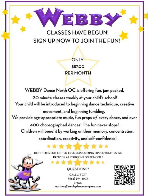 fall webby dance signups