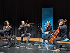 The students were treated to a stunning performance.