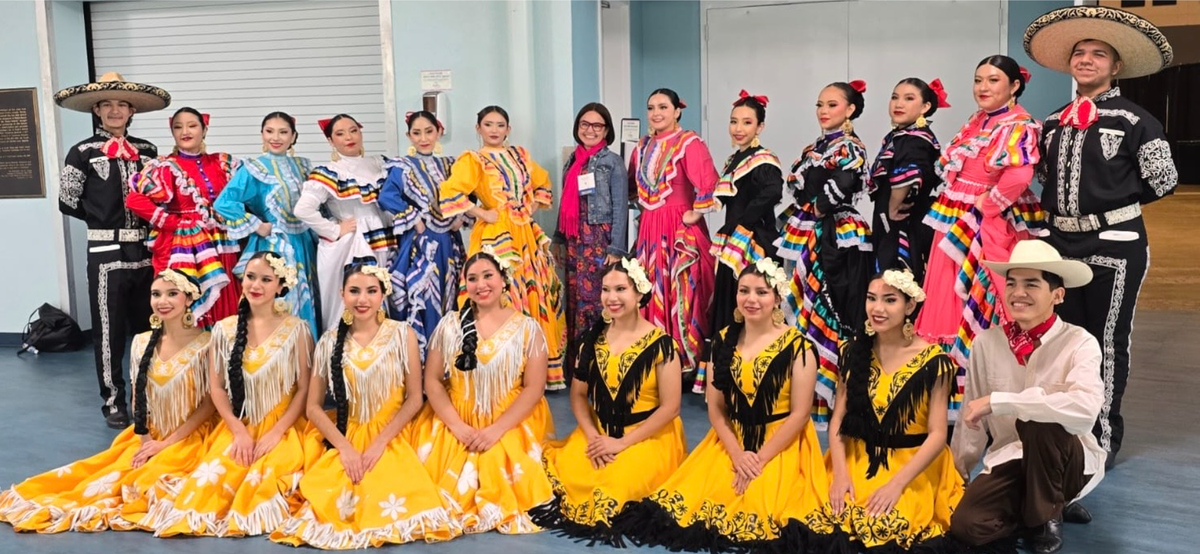 Folklorico Team in cafeteria