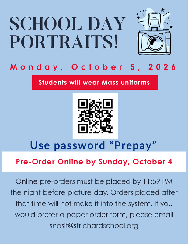 School Portraits are October 5th Featured Photo
