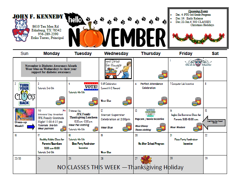 november calendar
