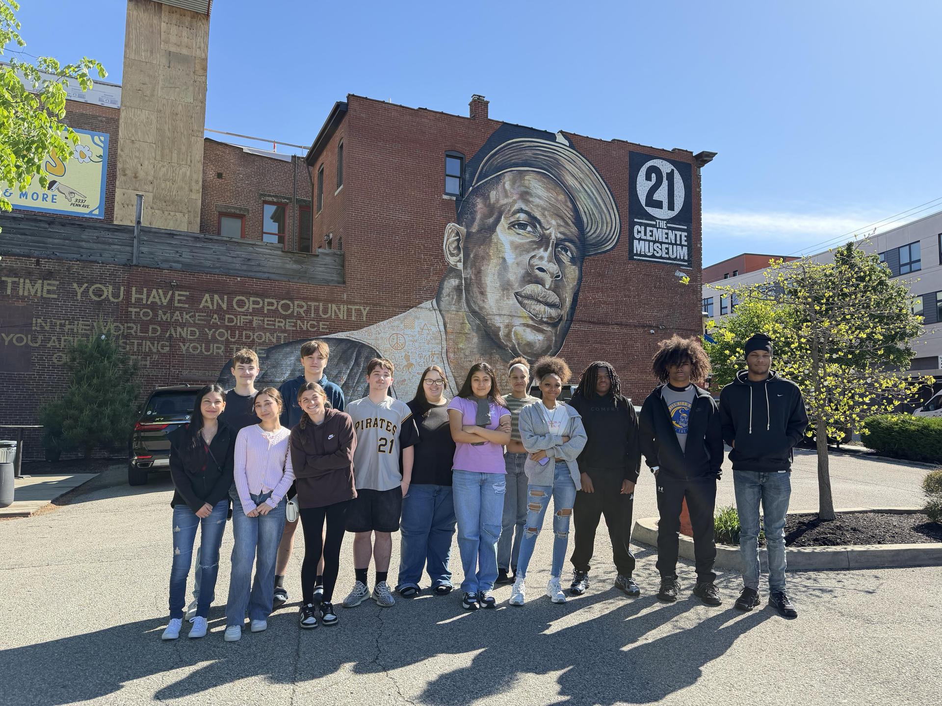 Outside the Roberto Clemente Museum