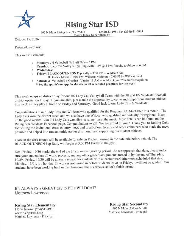 Monday letter