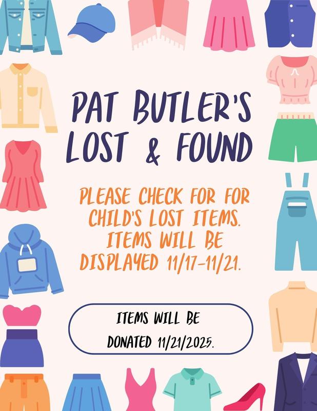 Lost & Found Items Will be Donated