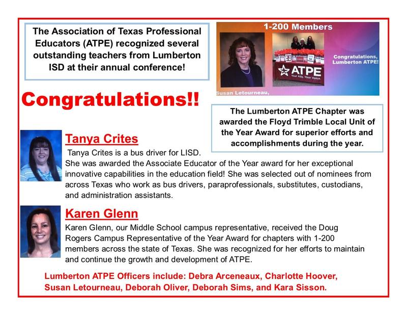LISD Teachers Shine at ATPE Summit