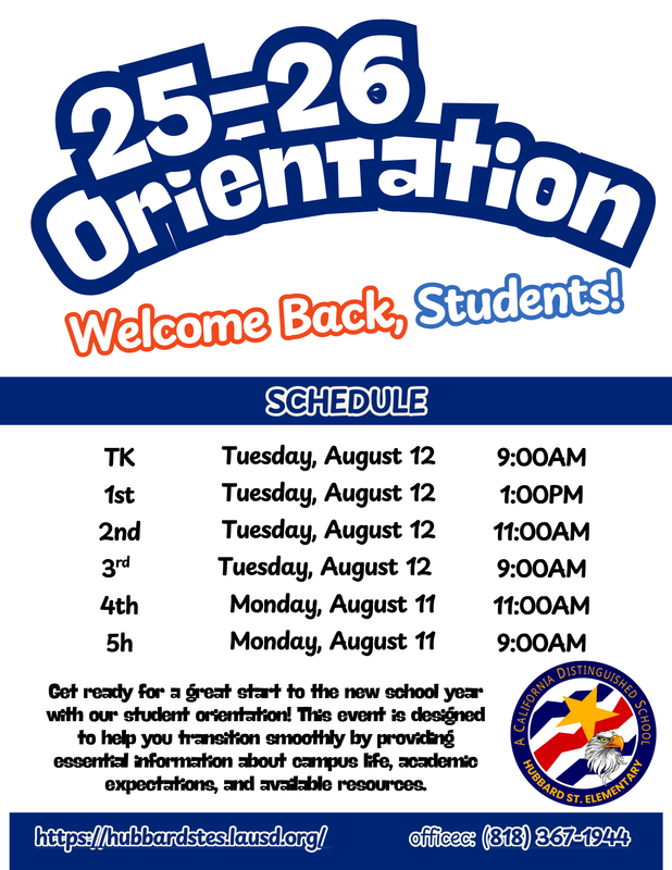 25-26 Student Orientation Flier