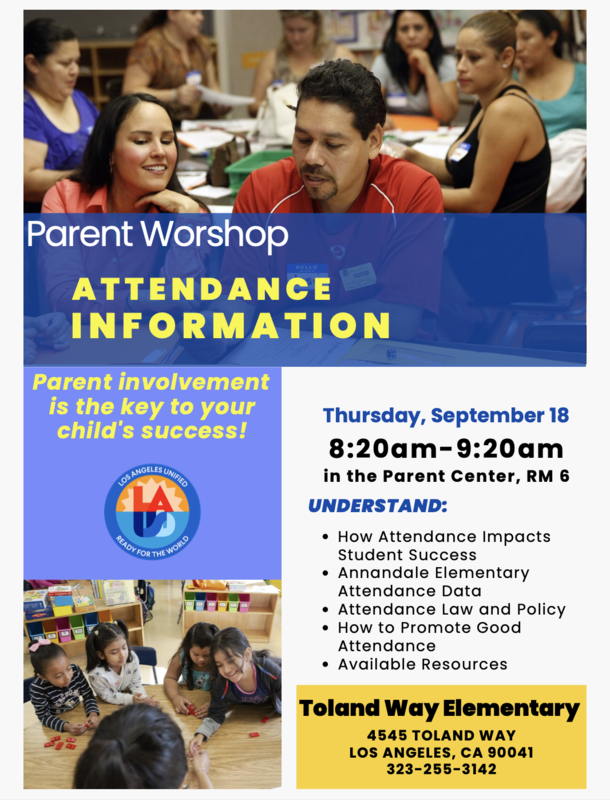 Parent Workshop: The Importance of Attendance