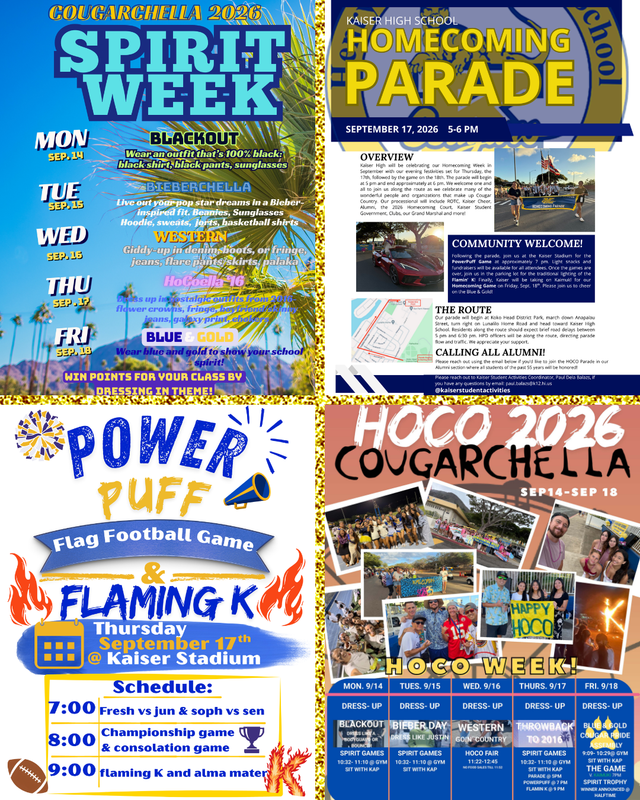 HOCO Cougarchella collage
