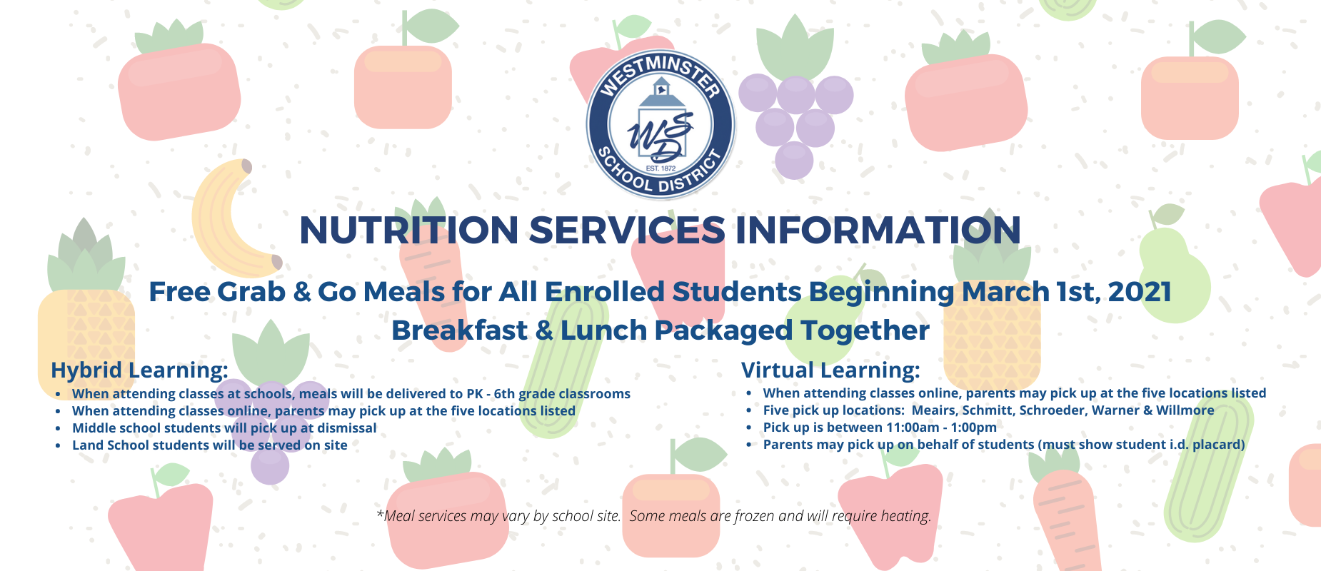 Nutrition Services March 1, 2021
