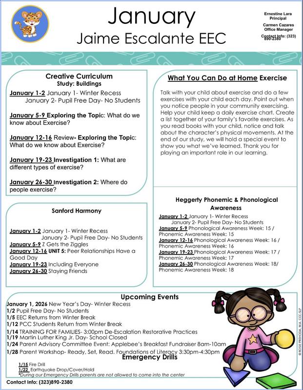 January 2026 parent newsletter