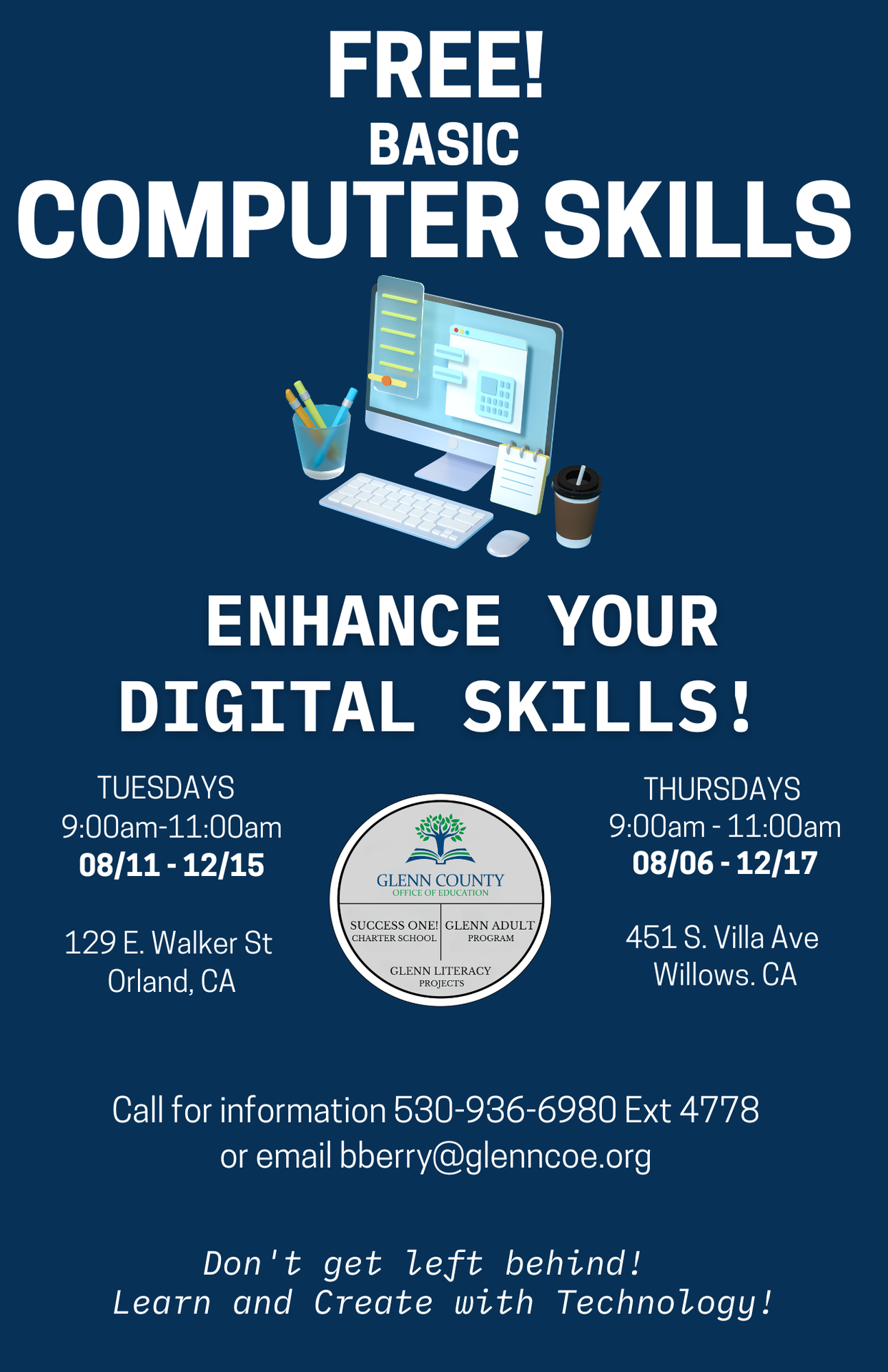 fall 2026 computer class flyer