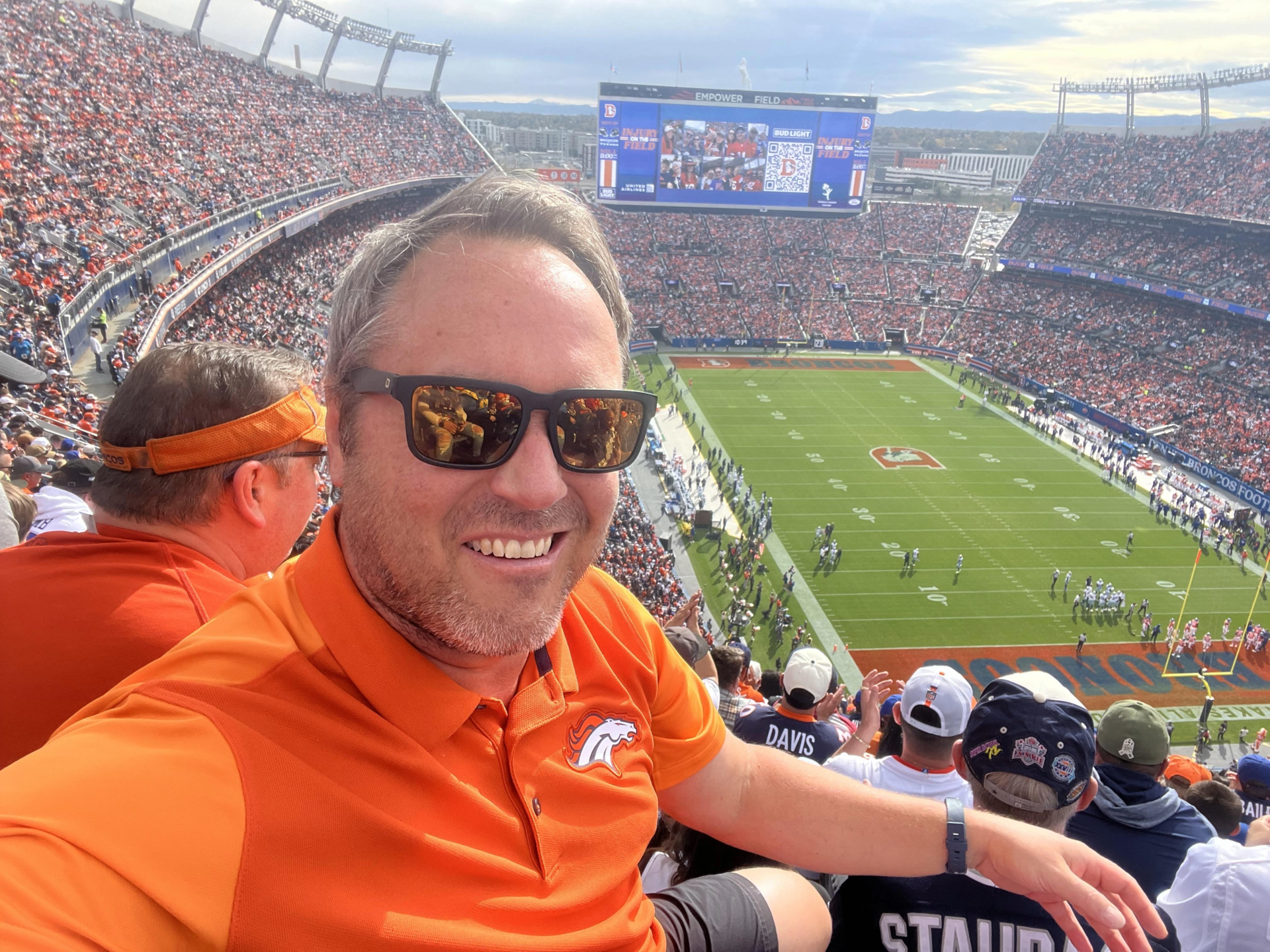 Jeff Burns at Broncos Game