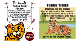 trike & biek parade and tunnel tigers