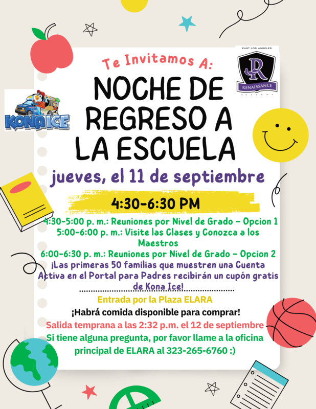 Noche de Regreso a Clases 11 de sept