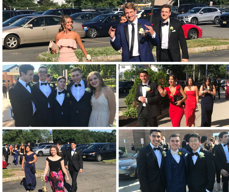 photos of students heading to prom