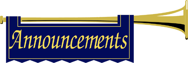 Trumpet with announcement sign