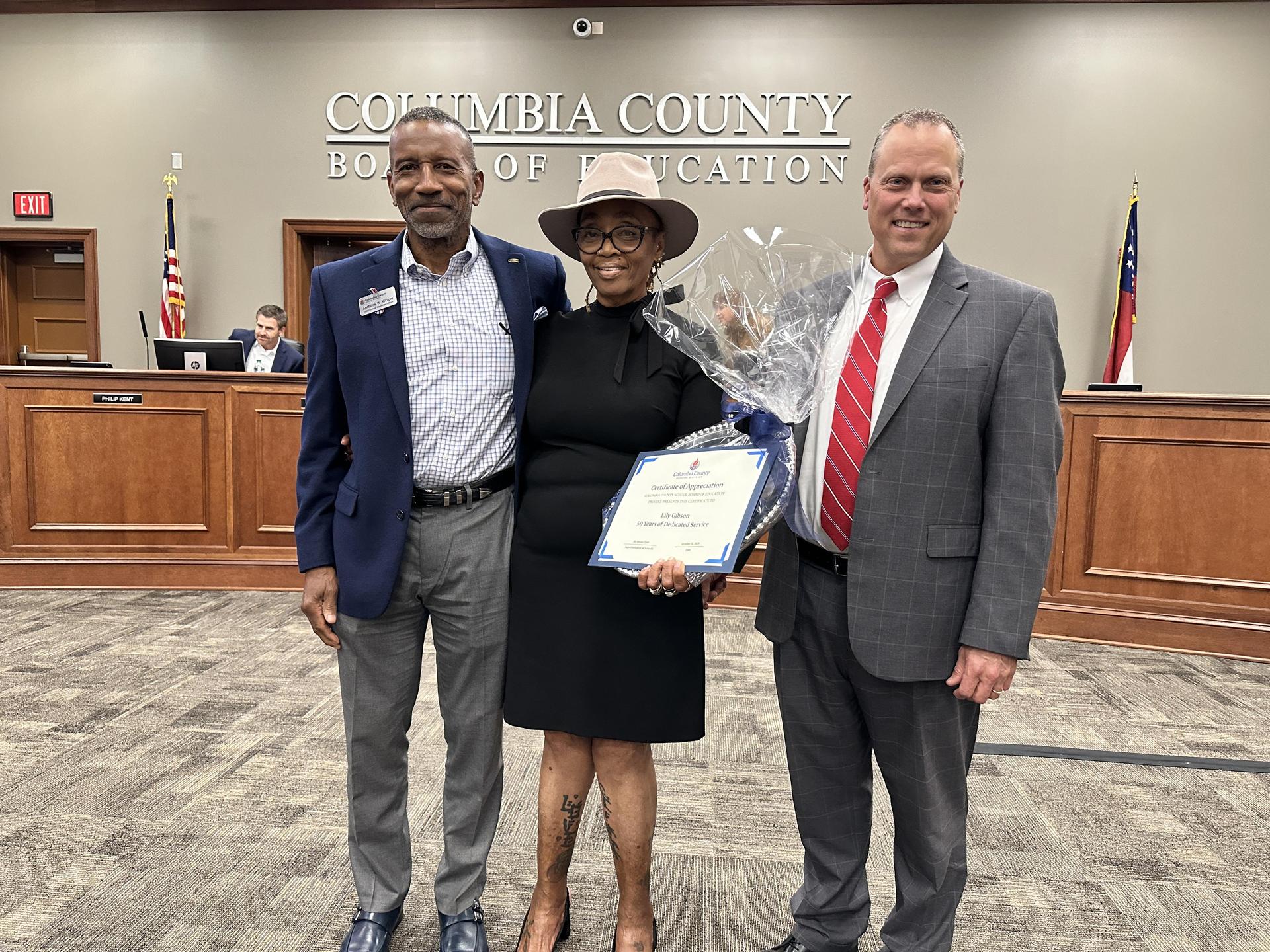 For more than 50 years, Lily has dedicated her life to keeping our schools clean, welcoming, safe, and ready for learning. Since 1975, Lily has served in various schools, departments and since 2006, at the district headquarters. She has served with unwavering pride, reliability, and care, always putting students and staff first. 