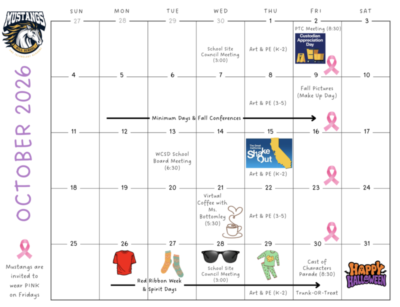 October Calendar